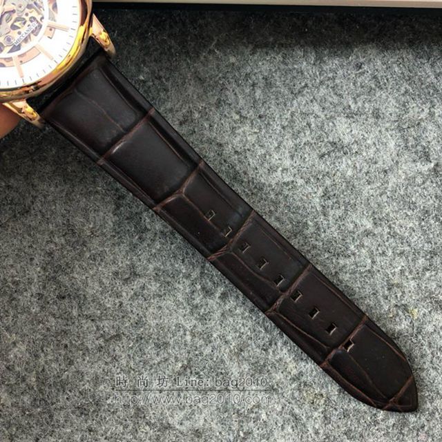 阿瑪尼手錶 AR60007 阿瑪尼自動機械男表 小牛皮錶帶男士腕表  hds1866